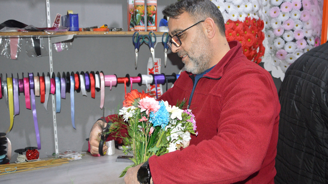 Havza'da çiçekçilerde 14 Şubat Sevgililer Günü yoğunluğu