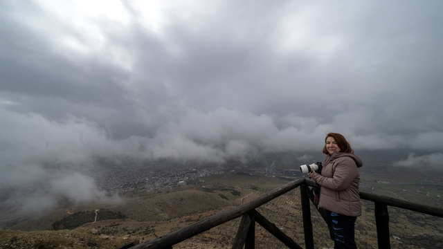 Makam Dağı'ndan sis altında kalan Ergani görüntülendi