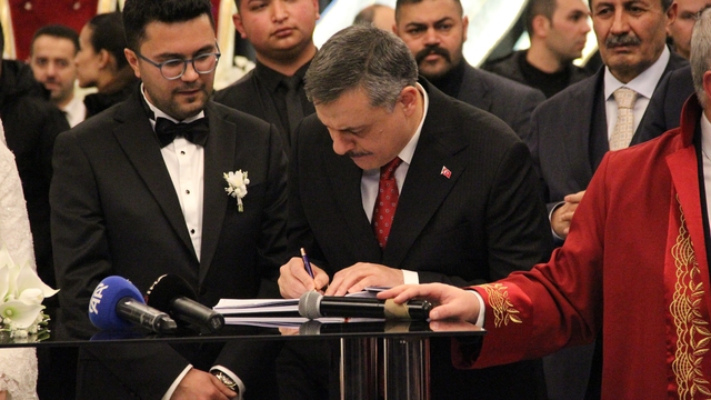 İçişleri Bakanı Mustafa Çiftçi, Çorum'da nikah şahidi oldu