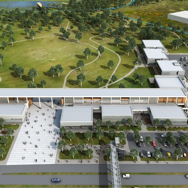 Eski fuar alanına yapılan Sosyal Yaşam Merkezi'nde çalışmalar sürüyor