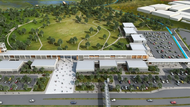 Eski fuar alanına yapılan Sosyal Yaşam Merkezi'nde çalışmalar sürüyor