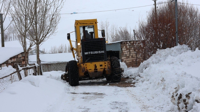 Van'da 76 yerleşim yerinin yolu kapalı
Bahçesaraylı vatandaşlar damlarda biriken karları temizliyor