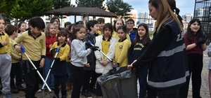 Atakum'da çocuklardan çevre temizliği konusunda anlamlı etkinlik