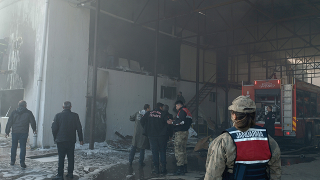 Gaziantep’te biber fabrikasında yangın