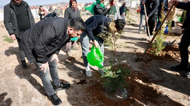 Nevşehir'de binlerce fidan toplarla buluştu