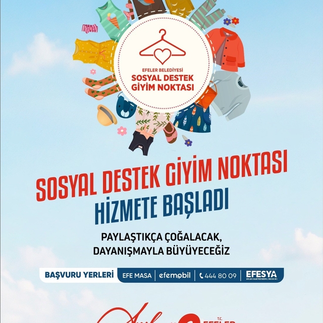 Efeler'in Sosyal Destek Giyim Noktası hizmete başladı