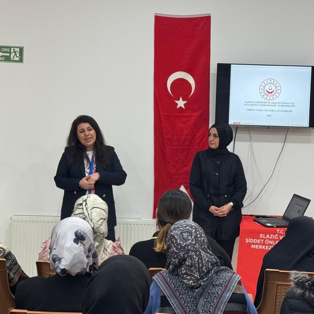 Elazığ'da kadına yönelik şiddetle mücadele eğitimi