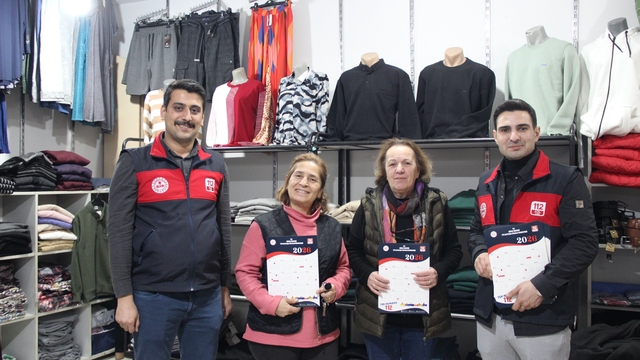 Acil Çağrı Merkezi ekipleri esnafı bilgilendirdi