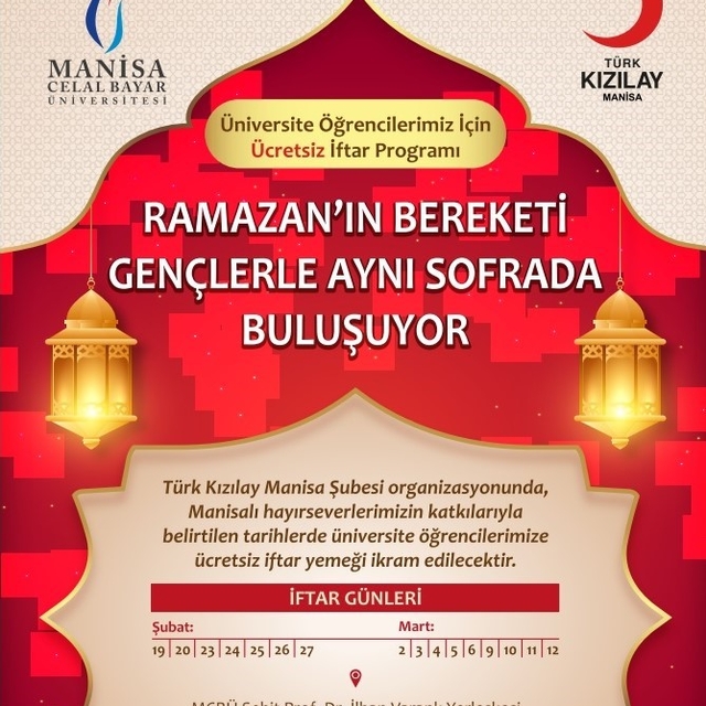 Kızılay'dan üniversitelilere ramazan sofrası