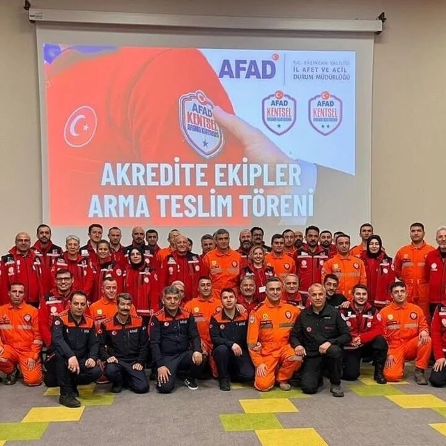 Erzincan'da arama kurtarma ekiplerine akreditasyon töreni