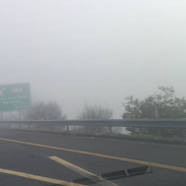 Şanlıurfa-Gaziantep yolunda yoğun sis etkili oldu