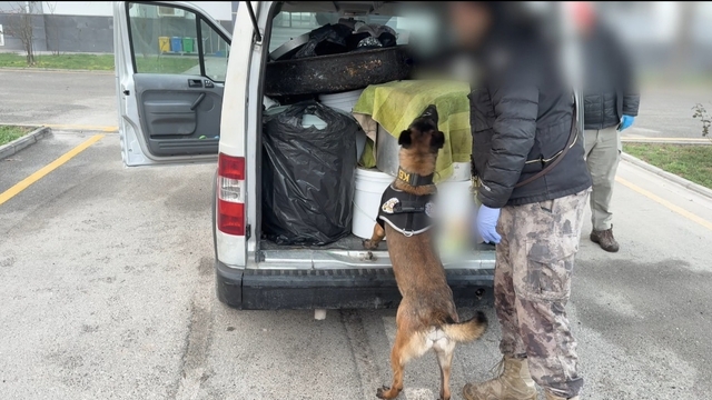 Kızartma yağlarının içine zulalanmış 45 kilo uyuşturucuyu 'Hector' buldu