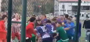 Tokat'ta amatör ligdeki kavga kamerada
