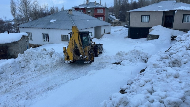 Başkale'de kar yağışı etkili oldu