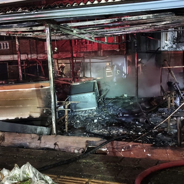 Bartın'da tatil beldesinde restoranda yangın