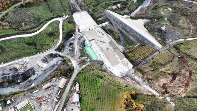 Salıpazarı Barajı inşaatının yüzde 77'si tamamlandı