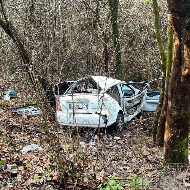 Kastamonu'da şarampole yuvarlanan otomobildeki yolcu hayatını kaybetti