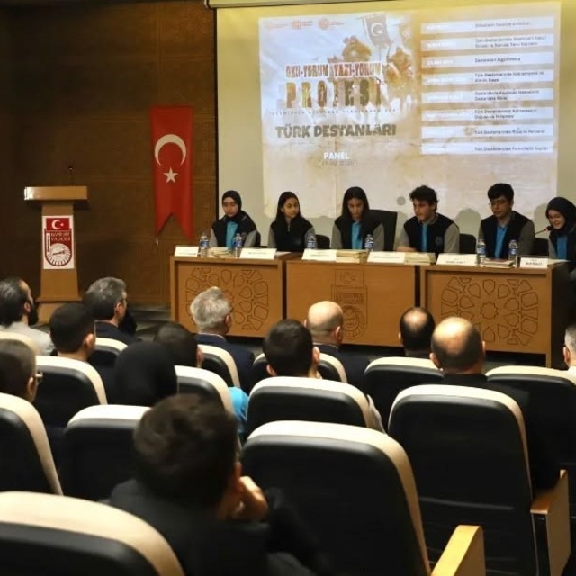 Bayburt Fen Lisesi öğrencilerinden Türk destanları paneli