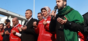 Türk Kızılay'ın Gazze için hazırladığı 21. "İyilik Gemisi" Mersin Limanı'nd...