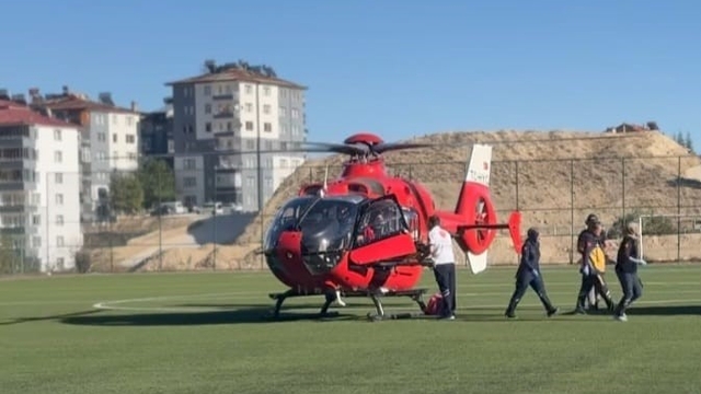 Malatya'da ambulans helikopter 86 yaşındaki hasta için havalandı