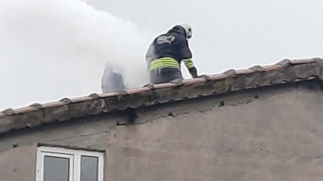 Muratlı'da baca yangını korkuttu