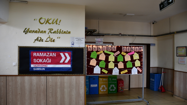 Vezirköprü'de okulda ramazan ayına özel etkinlikler hazırlandı