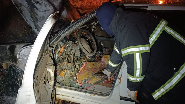 Mardin'de otomobilde çıkan yangın söndürüldü