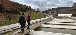 Çavdarhisar'da su ürünleri üretim tesislerinde denetim