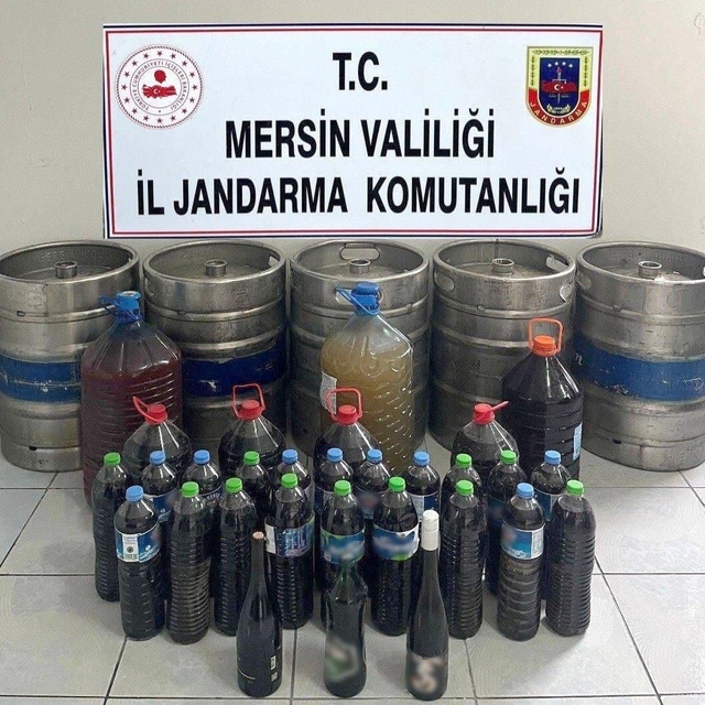 Mersin'de 685 litre sahte içki ele geçirildi