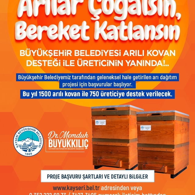 Büyükşehir'den 'Arılar Çoğalsın, Bereket Katlansın' Projesi