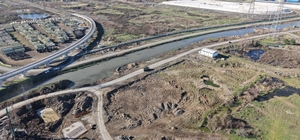 Samsun Yeni OSB'de taşkın kontrol çalışmaları