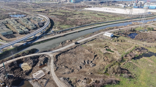 Samsun Yeni OSB'de taşkın kontrol çalışmaları