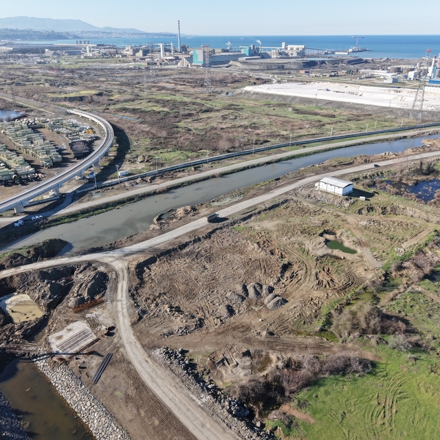 Samsun Yeni OSB'de taşkın kontrol çalışmaları