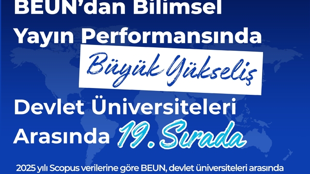 BEUN'dan bilimsel yayın performansında büyük yükseliş