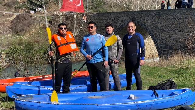 Osmaniye'de yağış sonrası Sabun Çayı'nda rafting heyecanı