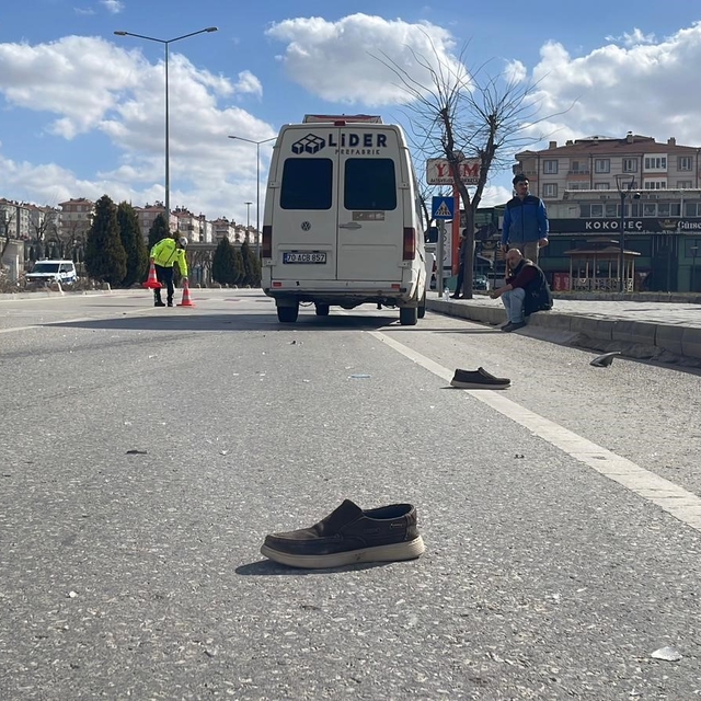 Karaman'da minibüsün çarptığı 57 yaşındaki adam kurtarılamadı