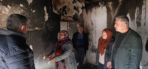 Niğde'de yangın çıkan evde inceleme yapıldı