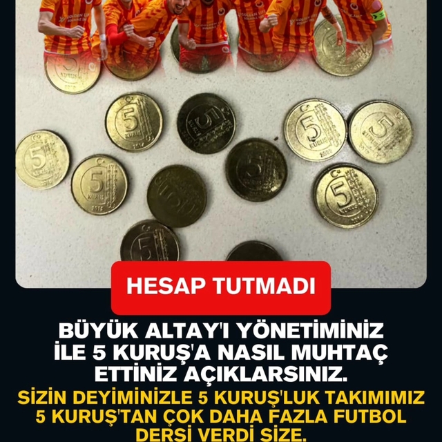 Tire FK'dan Altay'a hesap tutmadı paylaşımı