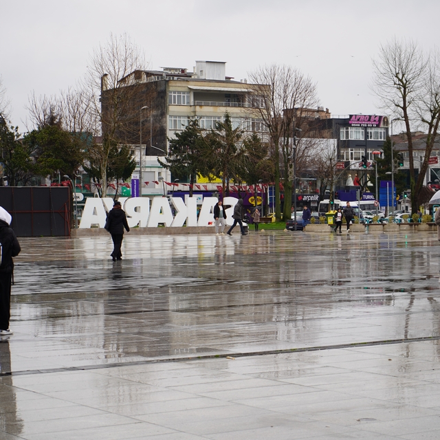 Sakarya'da şehir merkezinde yağmur, yüksek kesimlerde kar etkili oluyor
