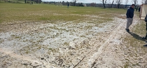 Edirne'de yağış sonrası sahaların zeminleri zarar gördü; 2 maç ertelendi