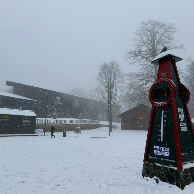 Kartepe'de kar yağışı etkili oldu