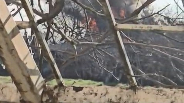 Betonarme evde yangın; 1 yaralı