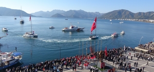 Atatürk'ün Marmaris'e gelişinin 91. yıl dönümü törenlerle anıldı