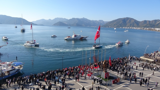 Atatürk'ün Marmaris'e gelişinin 91. yıl dönümü törenlerle anıldı