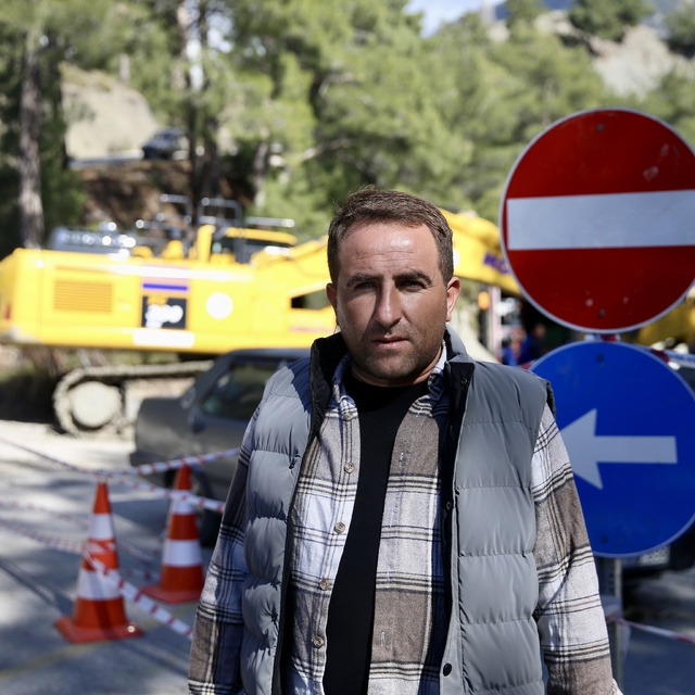 Muğla'da heyelan yaşanan alan havadan görüntülendi