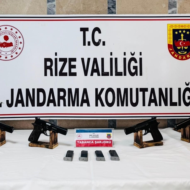 Rize'de ruhsatsız silah operasyonu: 1 gözlatı