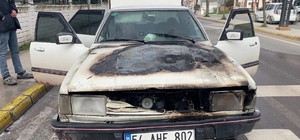 Seyir halindeki araçta yangın