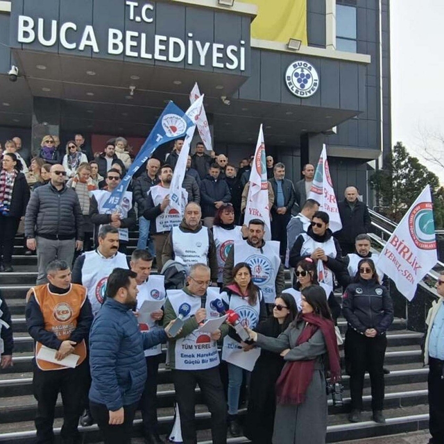 Buca Belediyesi'ndeki memur eylemi 5'inci günde