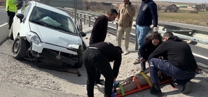 Köyüne gitmek için yola çıktı, kazada yaralanıp hastanelik oldu