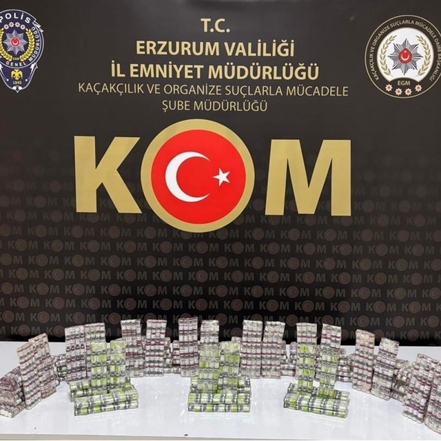 Erzurum'da bin 500 adet gümrük kaçağı botoks ilacı ele geçirildi